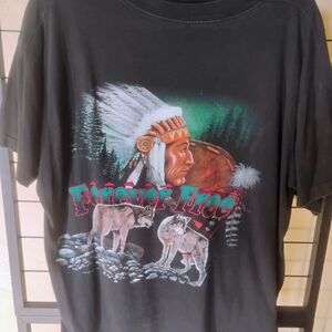 Vintage Indian Forever Free Wolf Shirt